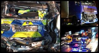 A început procesul şoferului de camion care făcut praf o maşină de poliţie, pe o autostradă din Germania. Avea 2,58 alcoolemie, o poliţistă de 23 de ani a murit