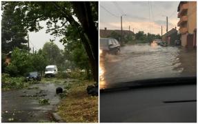 Furtunile fac ravagii în țară: Zeci de case inundate, copaci doborâți și localități rămase fără curent electric în Vâlcea, Timiș și Caraș-Severin (Video)