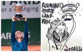 Simona Halep în caricatura Charlie Hebdo