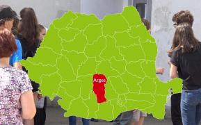 Harta judeţului Argeş cu rezultatele la Evaluarea Naţională 2018