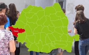 Harta judeţului Timiş cu rezultatele la Evaluarea Naţională 2018