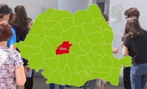 Harta judeţului Sibiu cu rezultatele la Evaluarea Naţională 2018