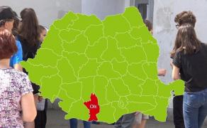 Harta judeţului Olt cu rezultatele la Evaluarea Naţională 2018