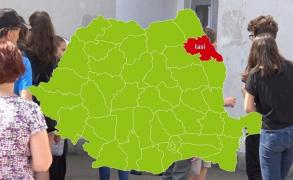 Harta judeţului Iaşi cu rezultatele la Evaluarea Naţională 2018