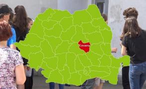 Harta judeţului Covasna cu rezultatele la Evaluarea Naţională 2018