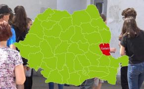 Harta judeţului Galați cu rezultatele la Evaluarea Naţională 2018