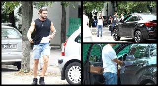 Dorian Popa a ajuns la Poliție, după ce mașina sa, un BMW X6, a fost vandalizată