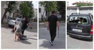 Scene șocante în Mangalia! O femeie este bătută cu ranga în plină stradă, sub privirile îngrozite ale oamenilor (Video)