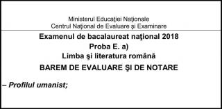 Barem română Bac 2018 profil umanist: rezolvarea modelelor de subiecte la Bacalaureat
