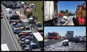 Un şofer român de camion e grav rănit, după un accident teribil cu 13 maşini, în Franţa. În total, 23 de victime