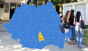 Hartă cu rezultatele la Bacalaureat 2018 cu Târgovişte, judeţul Dâmboviţa