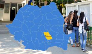 Harta cu rezultatele la Bac 2018 în Prahova