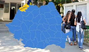 Harta cu rezultatele la Bacalaureat 2018 în judeţul Satu Mare
