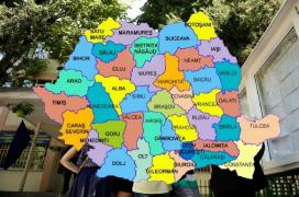 Harta cu județe pe care sunt accesate rezultatele la Bacalaureat