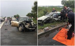 Accident cu trei mașini între Eforie Nord și Eforie Sud. Una dintre victime a rămas încarcerată (Video)