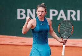 Simona Halep după victoria contra lui Angelique Kerber