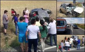 Au scăpat ca prin minune! Trei fetițe sunt scoase de oameni dintr-o mașină care s-a răsturnat, în Constanța. Copiii își îmbrățișează disperați mama (Video)