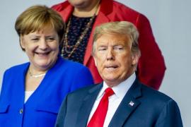 Donald Trump şi Angela Merkel, la summitul NATO de la Bruxelles