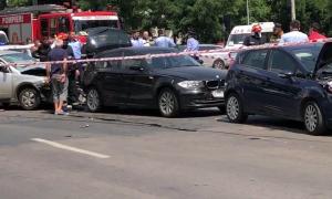 Accident cu sase masini la Floreasca dupa o urmrarire in trafic