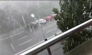 Furtuna cu grindina in Mamaia