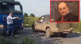 Un angajat al lui Marin Anton ar fi încercat să-i calce cu maşina pe cei de la Drumuri