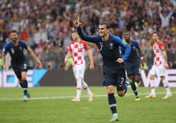 Antoine Griezmann după golul înscris din penalty