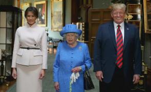 Donald Trump, Melania și Regina Elisabeta a Marii Britanii