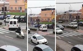 Un şofer român a fost condamnat la închisoare cu executare în Spania, după ce a întors maşina pe trecerea de pietoni (video)