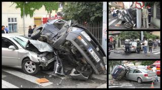 Impact violent într-o intersecţie din Drobeta Turnu Severin