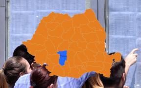 Harta cu rezultatele la Bac 2018 în Vâlcea