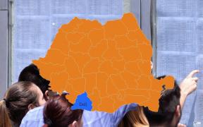 Harta cu rezultatele la Bac 2018 în Dolj