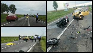 Un poliţist care se ducea la serviciu a zburat de pe motocicletă 20 de metri, după ce l-a lovit un Matiz. A murit pe loc, pe o şosea din Dâmboviţa