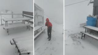 Zapadă la peste 3 mii de metri, în Alpii Italieni