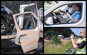 Poliţiştii au înregistrat şoferii care filmau şi fotografiau de la volan un accident dramatic şi vor trimite amenzile acasă