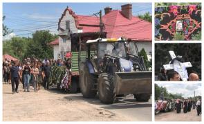 Pavel, băieţelul în vârstă de 3 ani ucis în somn de mama sa, a fost condus pe ultimul drum, iar toată lumea a plâns în hohote.