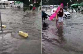 Stațiunea Sunny Beach, din Bulgaria, inundată în urma unei ploi torențiale (Video)