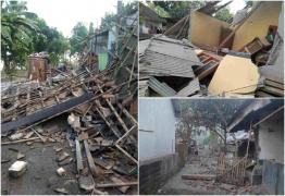 Case dărâmate după cutremurul din Bali