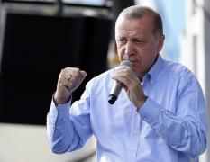Preşedintele turc Recep Tayyip Erdogan, la manifestaţie