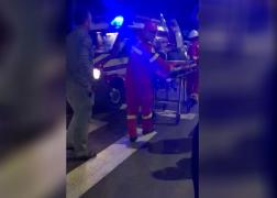 Intervenţia salvatorilor la accidentul de pe trecerea din Năvodari