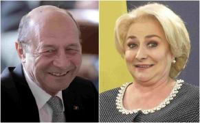Imagini cu Traian Băsescu şi Viorica Dăncilă
