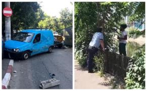 Un tânăr a ameninţat că se aruncă în Dâmboviţa după ce a provocat un accident în Bucureşti