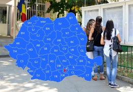 Harta cu notele la Bacalaureat 2018