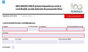 Declaraţia Unică 2018