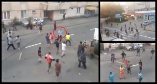 Noi imagini şocante cu măcelul din Piatra Neamţ, între două clanuri de interlopi! "Poliţiştii sunt trimişi carne de tun în faţa infractorilor"