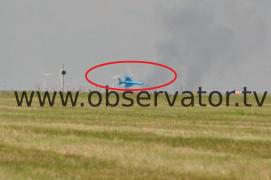 Avionul MIG 21 înainte de a lovi solul