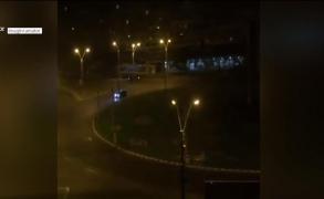 Un şofer teribilist a transformat un sens giratoriu din Galaţi într-o pistă de curse