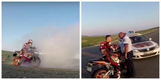 Lecţie de viaţă dată de un poliţist din Botoşani unui motociclist