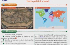 Pagina din manualul de Geografie de clasa a VI-a