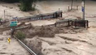 Inundații în stațiunea Saalbach din Austria