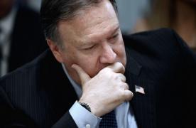 Mike Pompeo, Secretarul de Stat SUA, la ședința din Biroul Oval de la Casa Albă